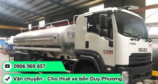 Dịch vụ cho thuê xe bồn chở nước công trình