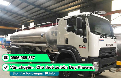 Dịch vụ cho thuê xe bồn chở nước công trình